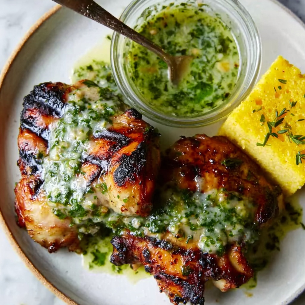 Grilled Chicken Thighs with Chimichurri Recipe - Recipe Image