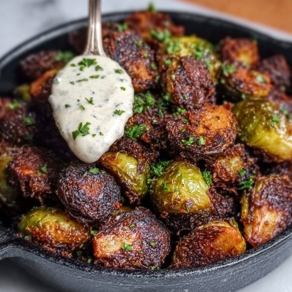 Crispy Fried Brussels Sprouts with Lemon Aioli Recipe - Recipe Image