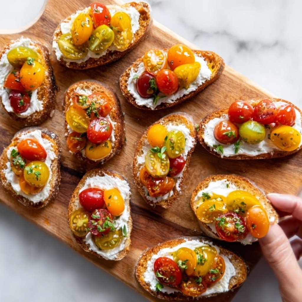Whipped Ricotta Crostini with Cherry Tomatoes Recipe - Recipe Image