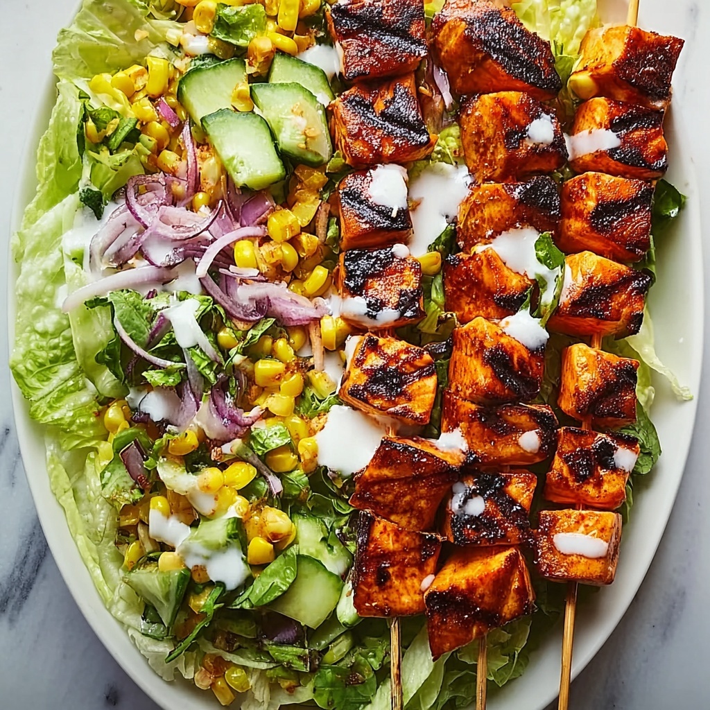 BBQ Chicken Skewer Salad: An Incredible Ultimate Meal Recipe - Recipe Image