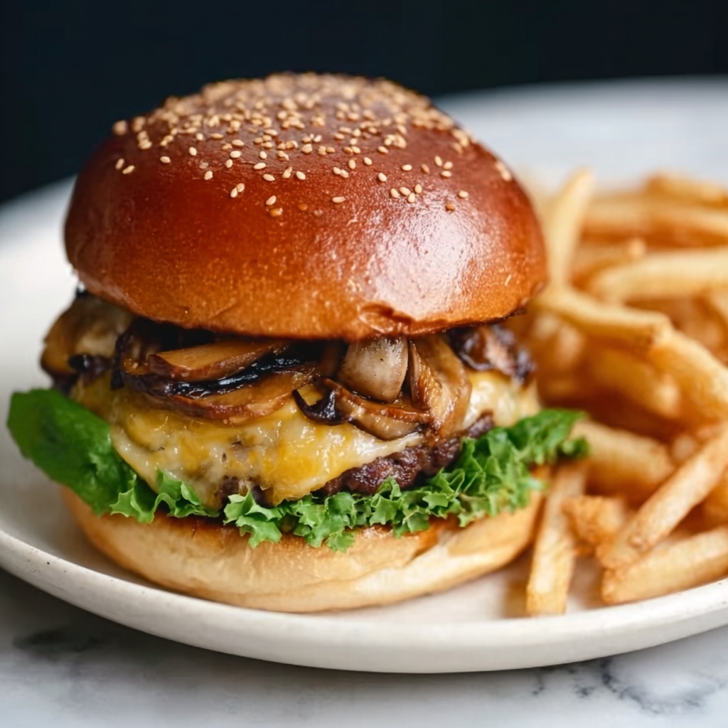 Mushroom Beef Burgers Recipe - Recipe Image