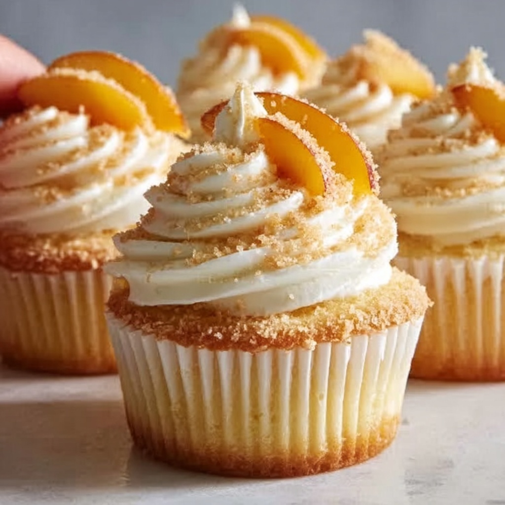 Honey Peach Cream Cheese Cupcakes Recipe - Recipe Image