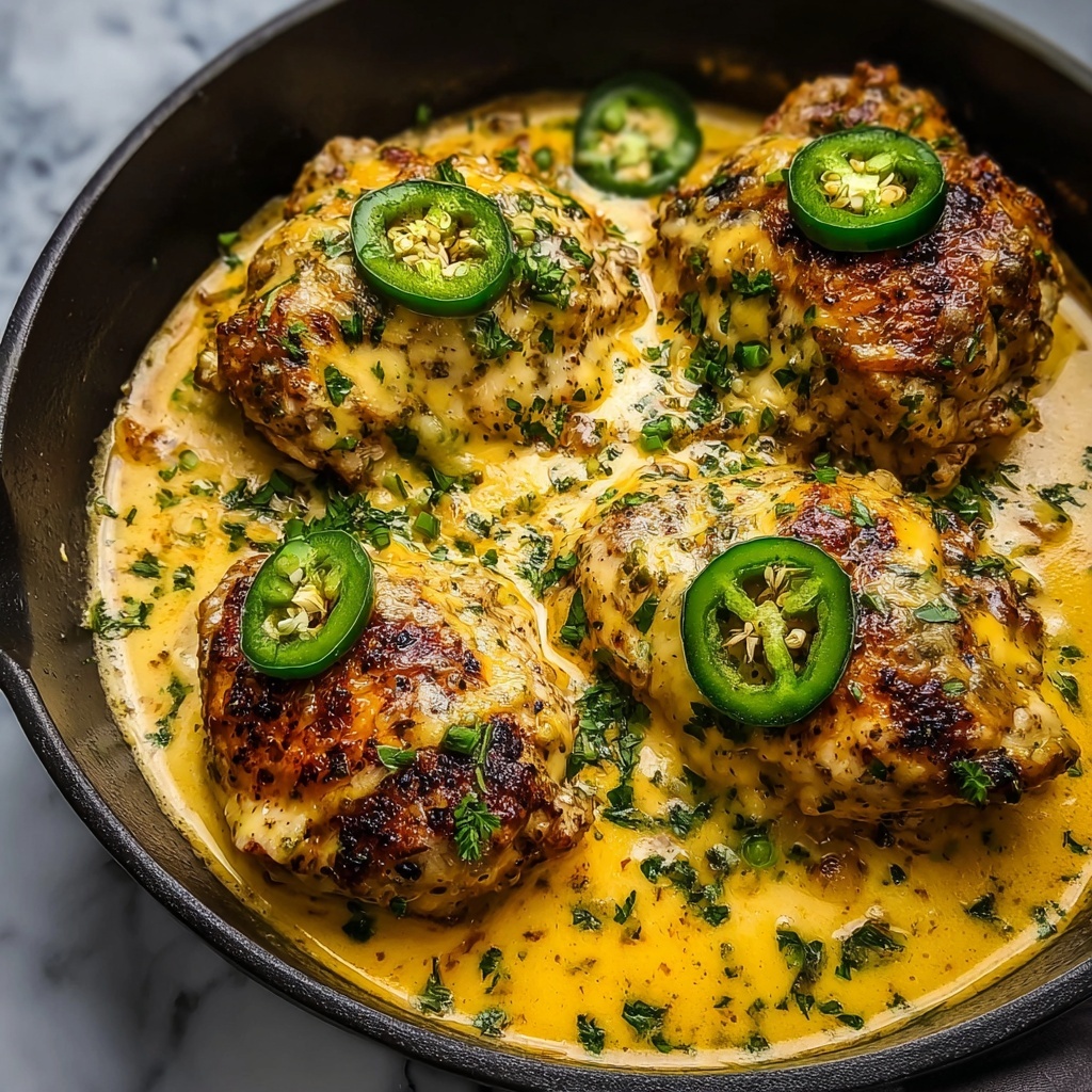 One Pan Cheesy Jalapeño Chicken Recipe - Recipe Image