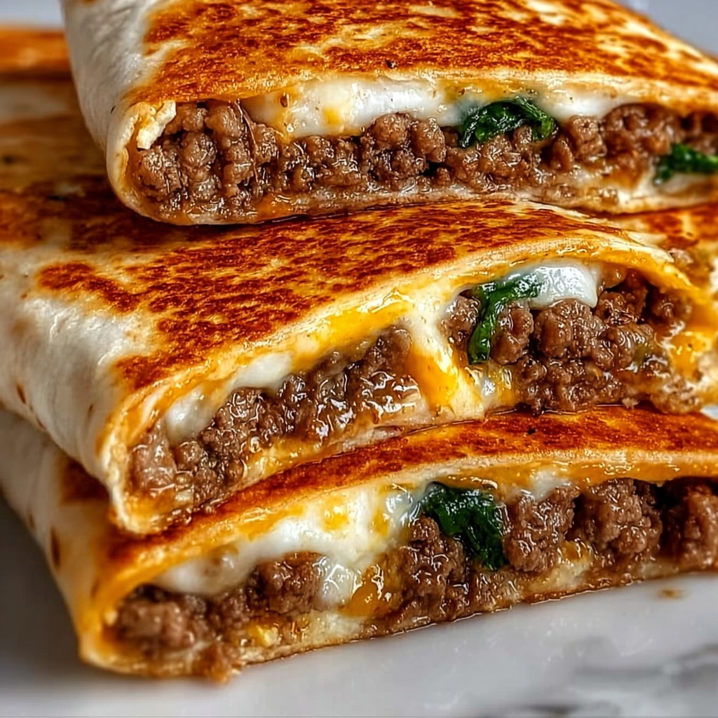 Cheesy Beef Burritos with Crispy Fries Recipe - Recipe Image