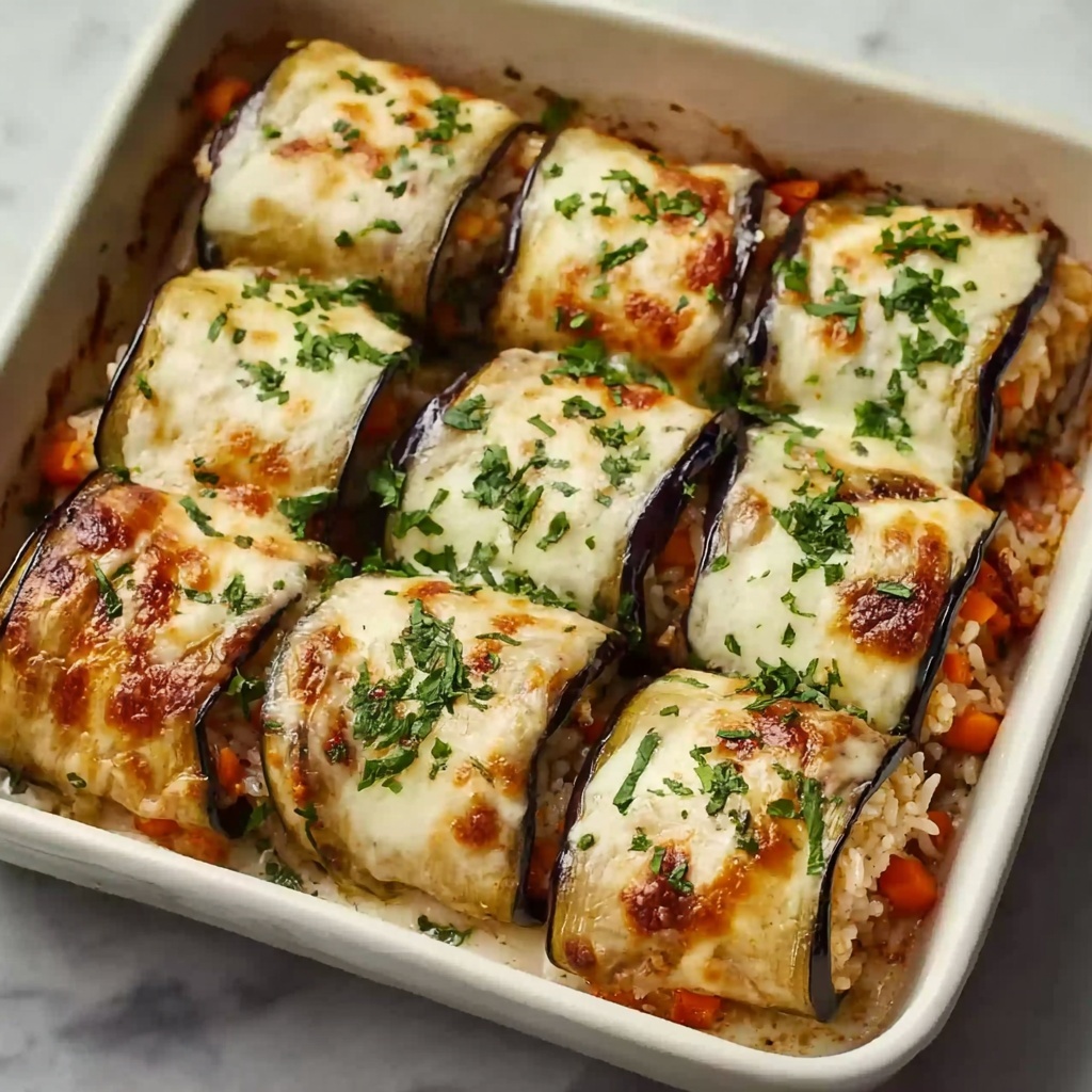 Eggplant Rolls Stuffed with Cheese Recipe - Recipe Image