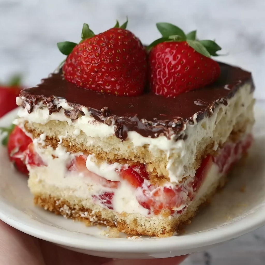 Strawberry Eclair Cake Recipe - Recipe Image