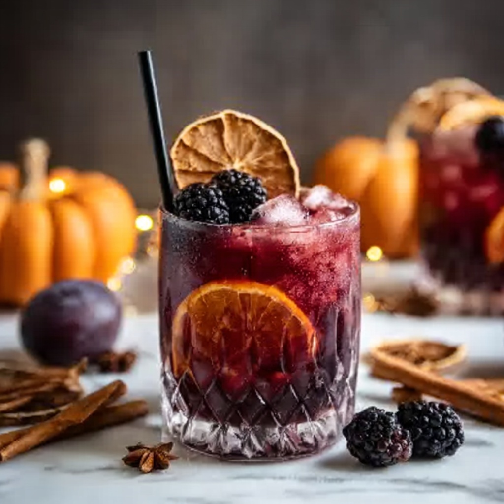 Halloween Mocktail with Fruit and Cinnamon Recipe - Recipe Image