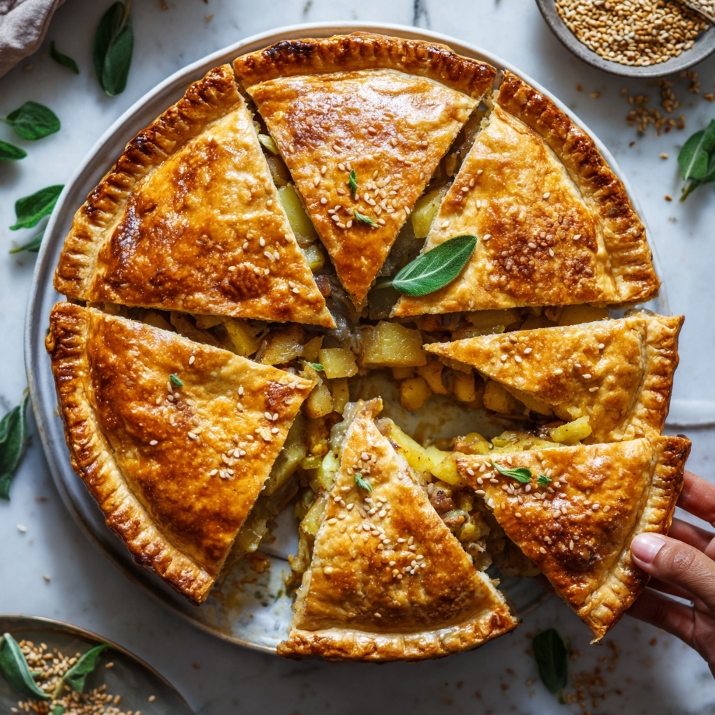 Samosa Pie with Spiced Chicken and Potato Filling Recipe - Recipe Image