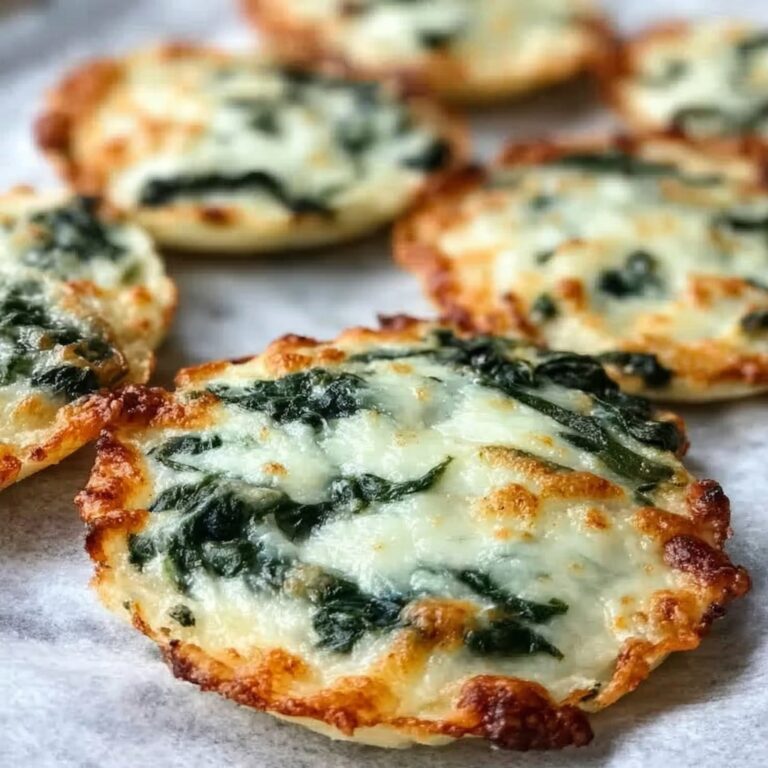 Spinach Dip Cheese Crisps Recipe