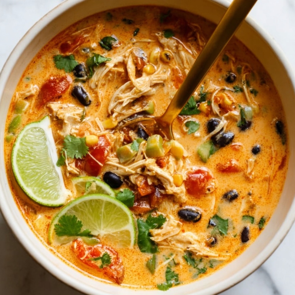 Creamy Chicken Enchilada Soup Recipe - Recipe Image