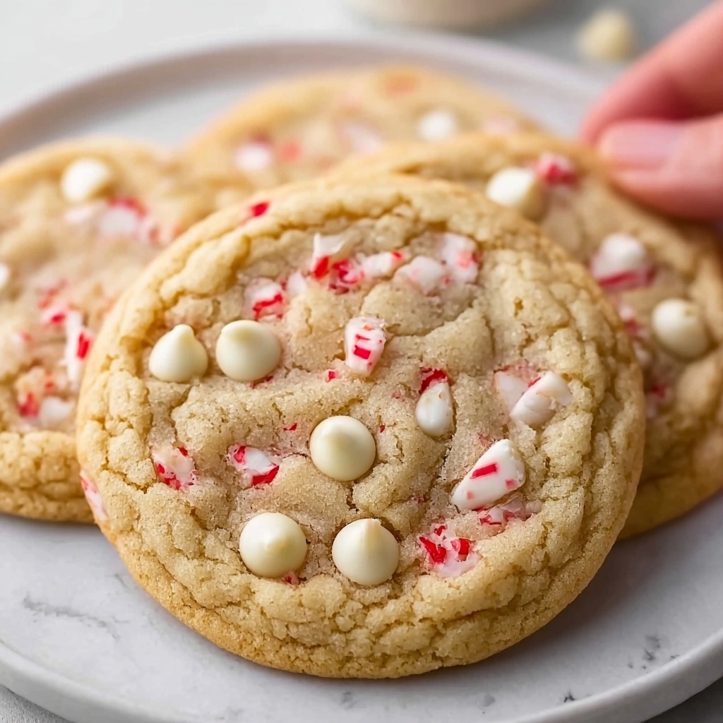 White Chocolate Candy Cane Cookies Recipe - Recipe Image
