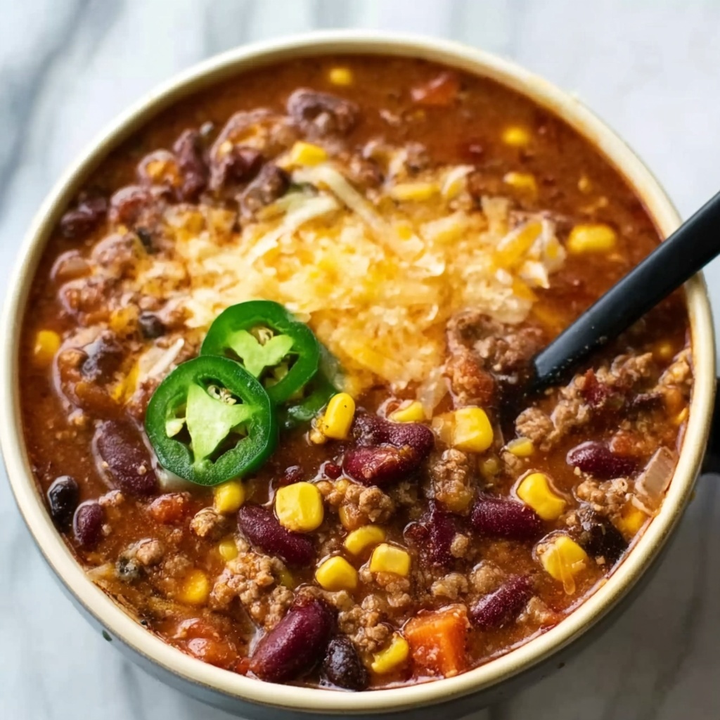 Cheesy Enchilada Chili Recipe - Recipe Image