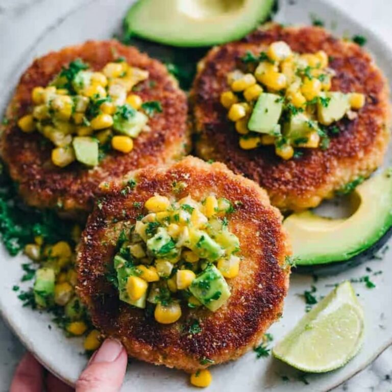 Chicken Burgers with Avocado Corn Salsa Recipe