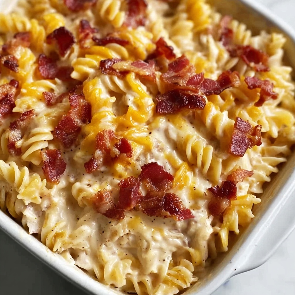 Crazy Good Casserole: Cheesy Chicken and Smoked Turkey Pasta Bake Recipe - Recipe Image