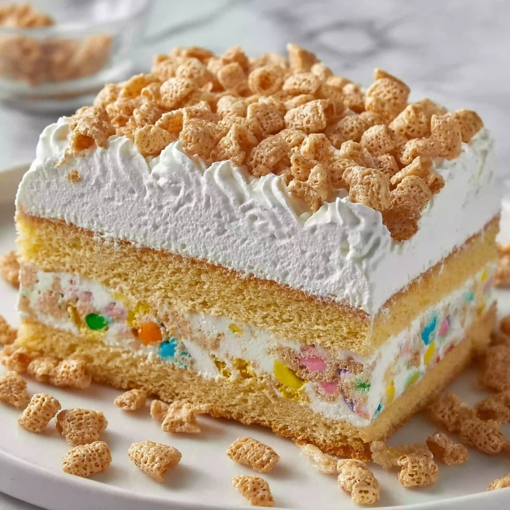 Cereal Milk Poke Cake Recipe - Recipe Image