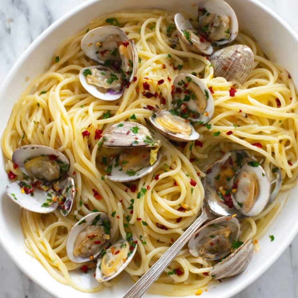 Linguine with Clams in White Wine Sauce Recipe - Recipe Image