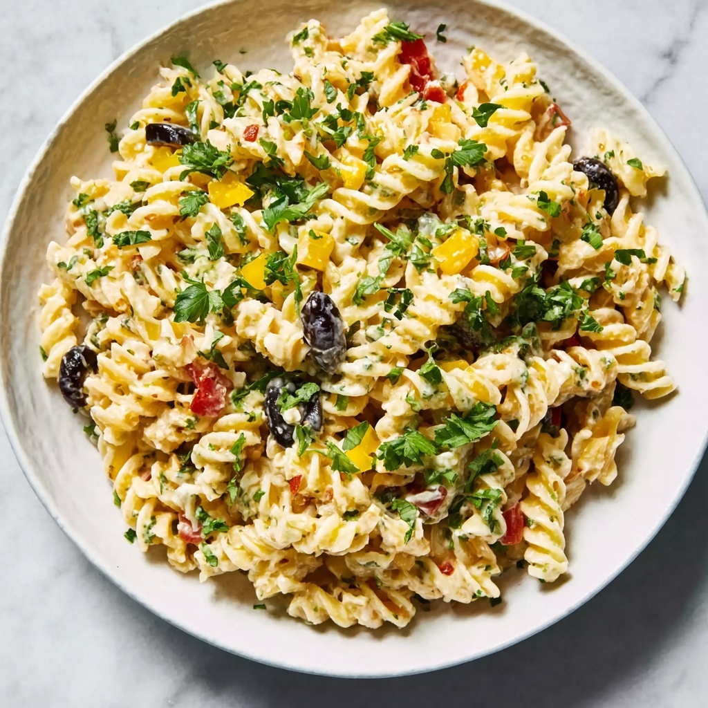 Creamy Street Corn Pasta Salad Recipe - Recipe Image