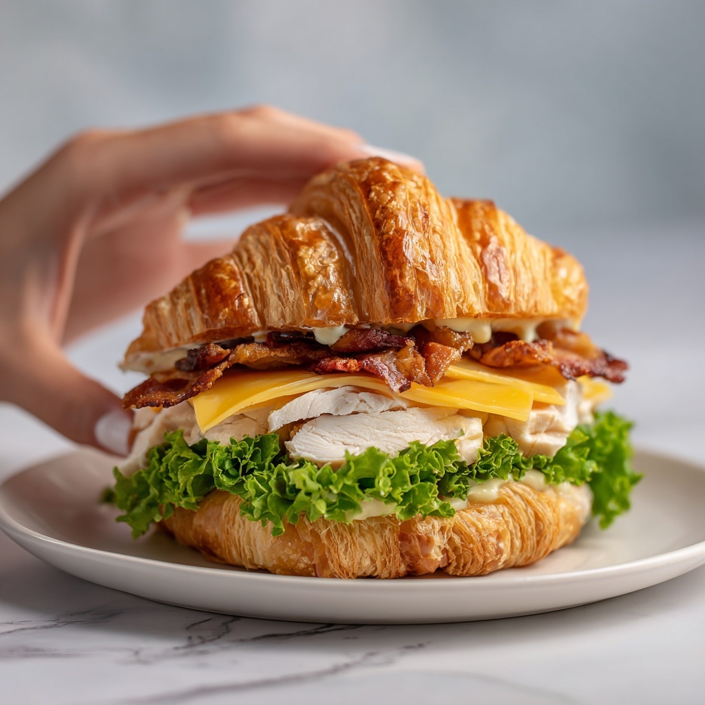 Chicken Caesar Croissant Sandwich Recipe - Recipe Image