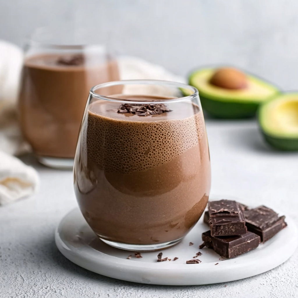Avocado Chocolate Peanut Butter Smoothie Recipe - Recipe Image