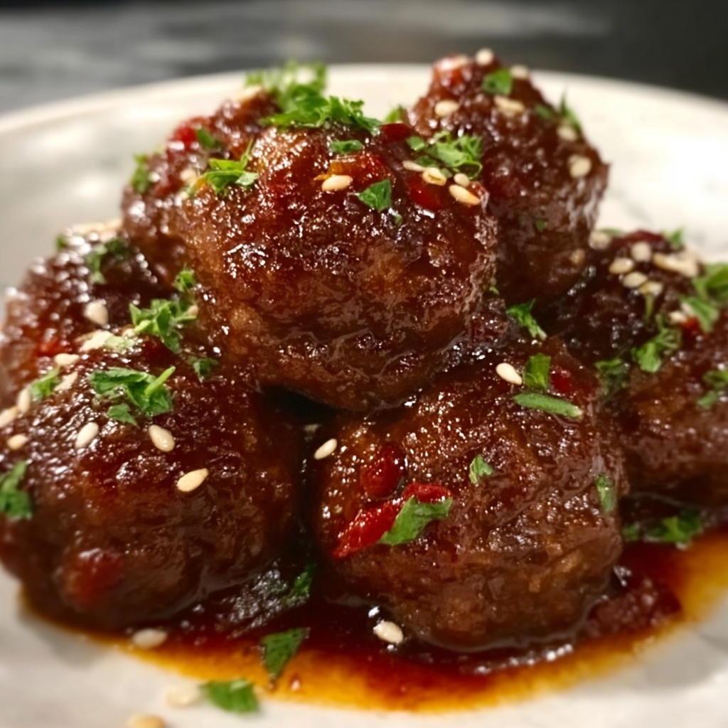 Korean BBQ Meatballs Recipe - Recipe Image
