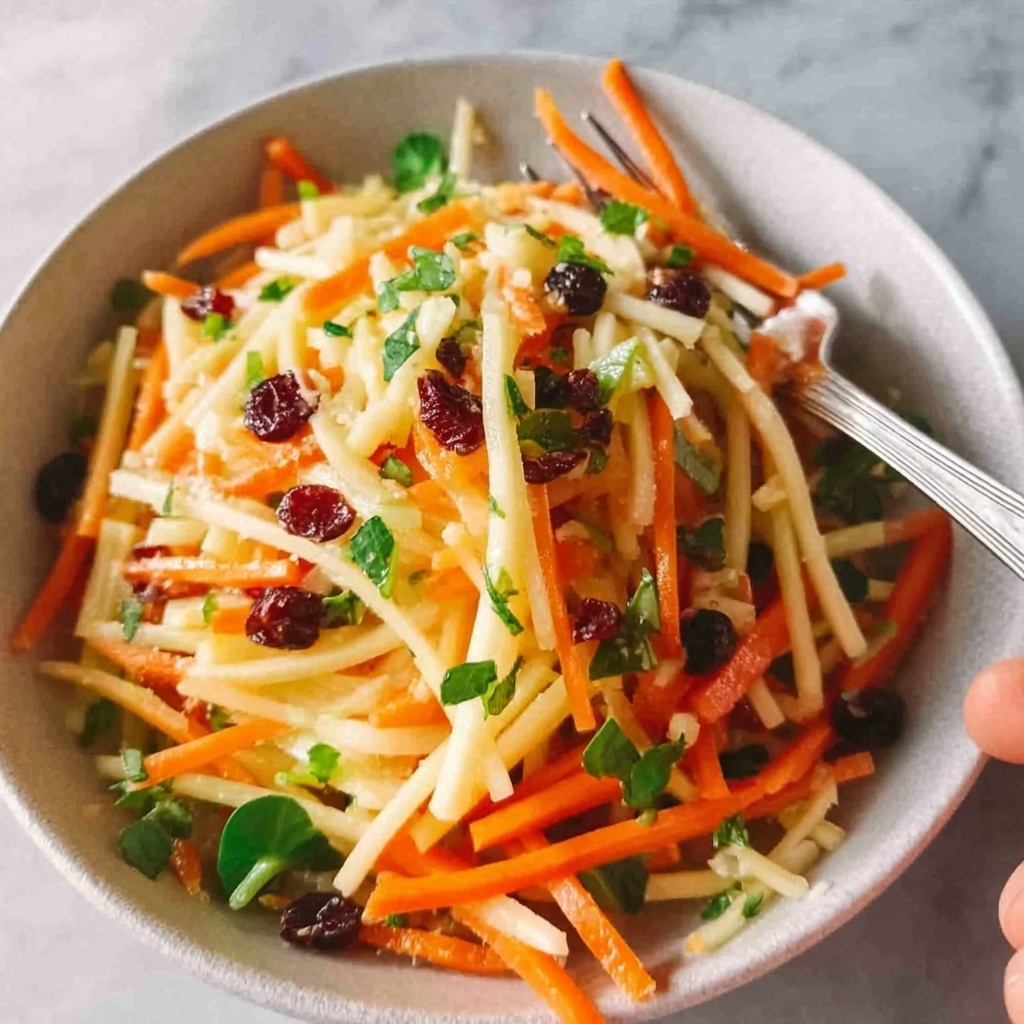 Crunchy Apple & Carrot Salad with Creamy Citrus Dressing Recipe - Recipe Image