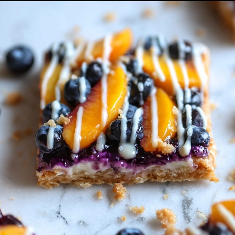 Blueberry Peach Tart with Vanilla Glaze Recipe