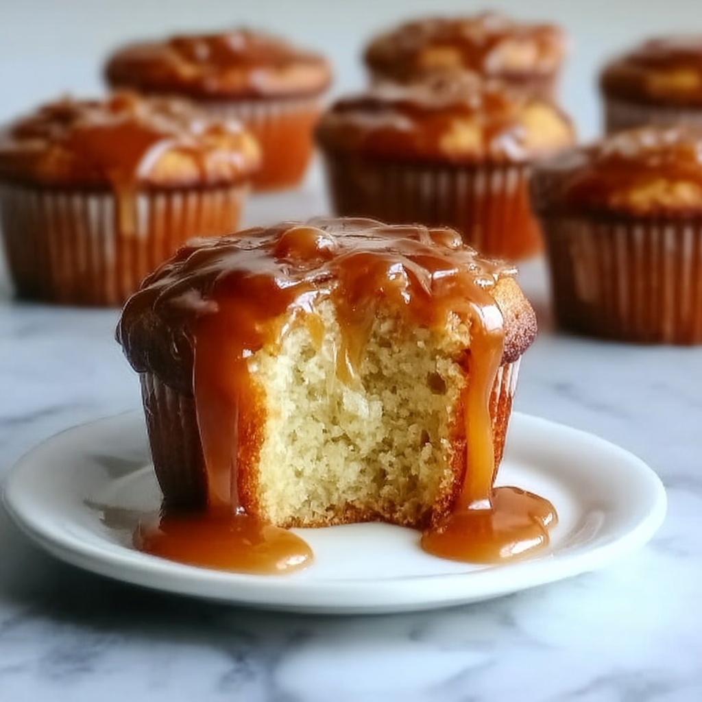 Pumpkin Cheesecake Muffins with Caramel Swirl Recipe - Recipe Image