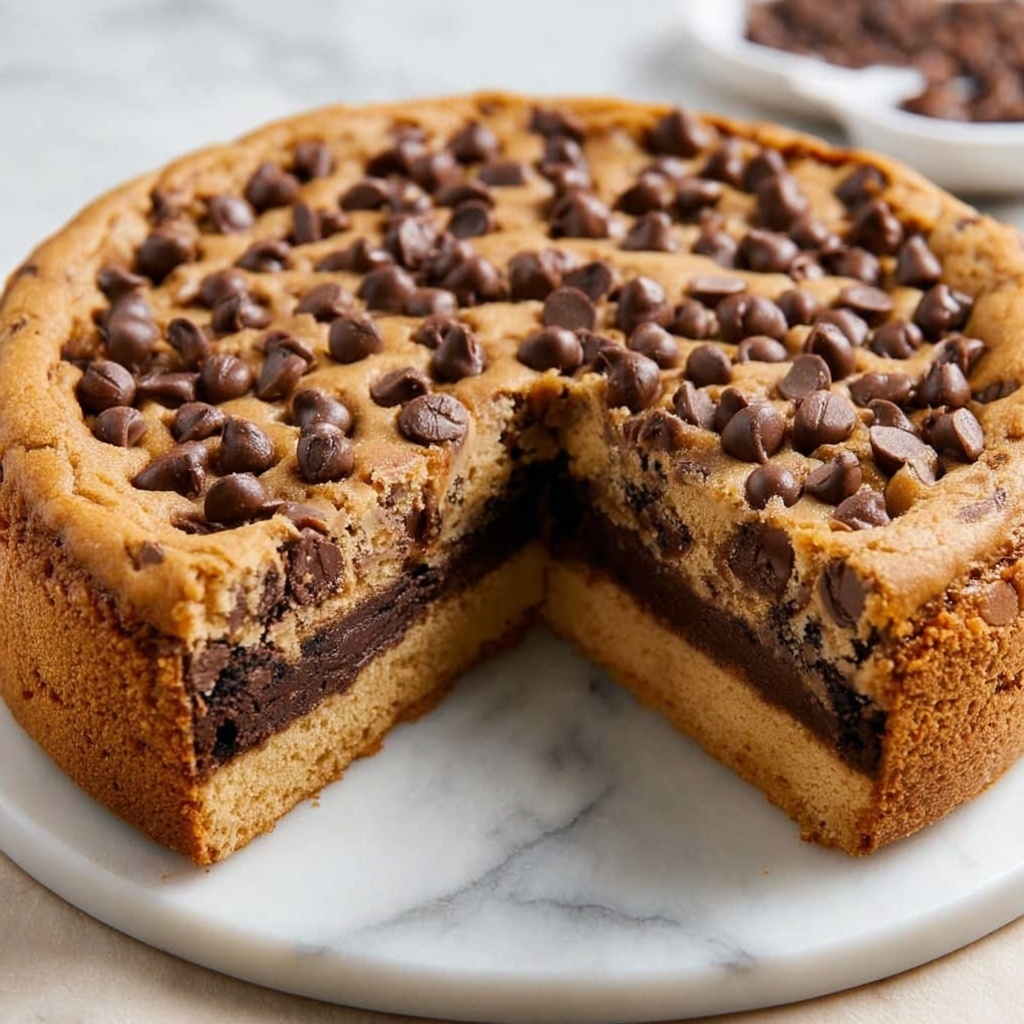 Nutella Stuffed Cookie Pie Recipe - Recipe Image