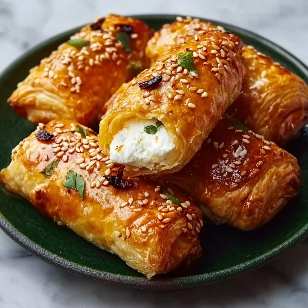 Oven Fried Feta Rolls with Chili Honey Drizzle Recipe - Recipe Image