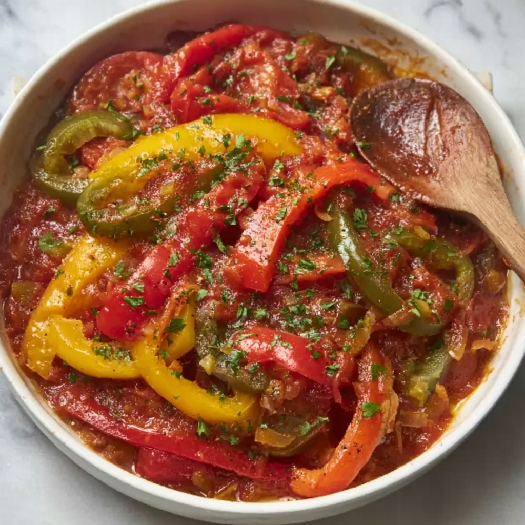 Piperade – Basque Pepper and Tomato Stew Recipe - Recipe Image