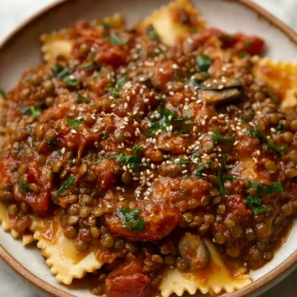 Lentil and Mushroom Bolognese Recipe - Recipe Image