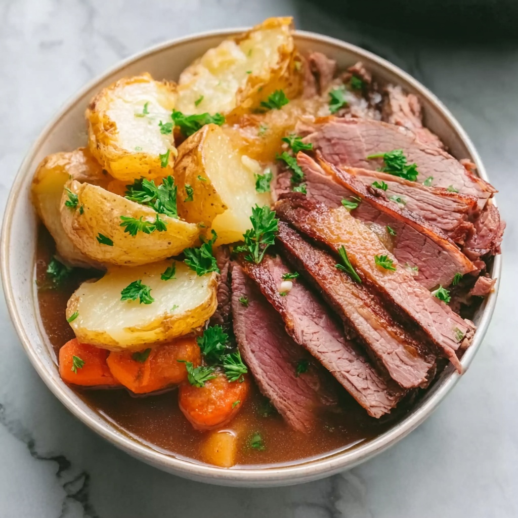 Slow Cooker Corned Beef and Potatoes Recipe - Recipe Image