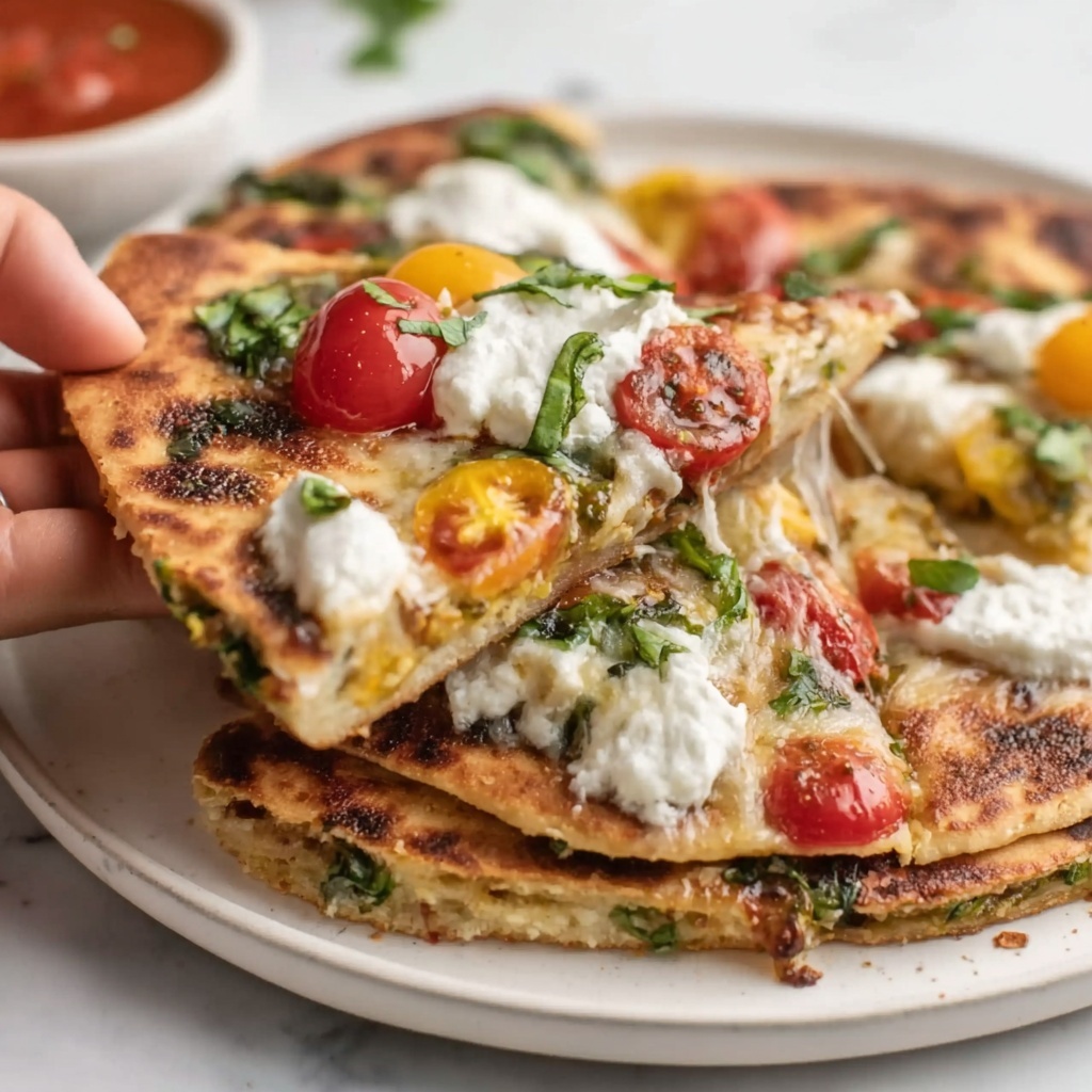 Mediterranean Quesadillas with Spinach, Feta, Mozzarella, and Red Onion Recipe - Recipe Image