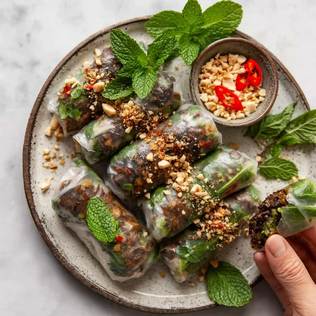 Thai Basil Beef Rolls Recipe - Recipe Image