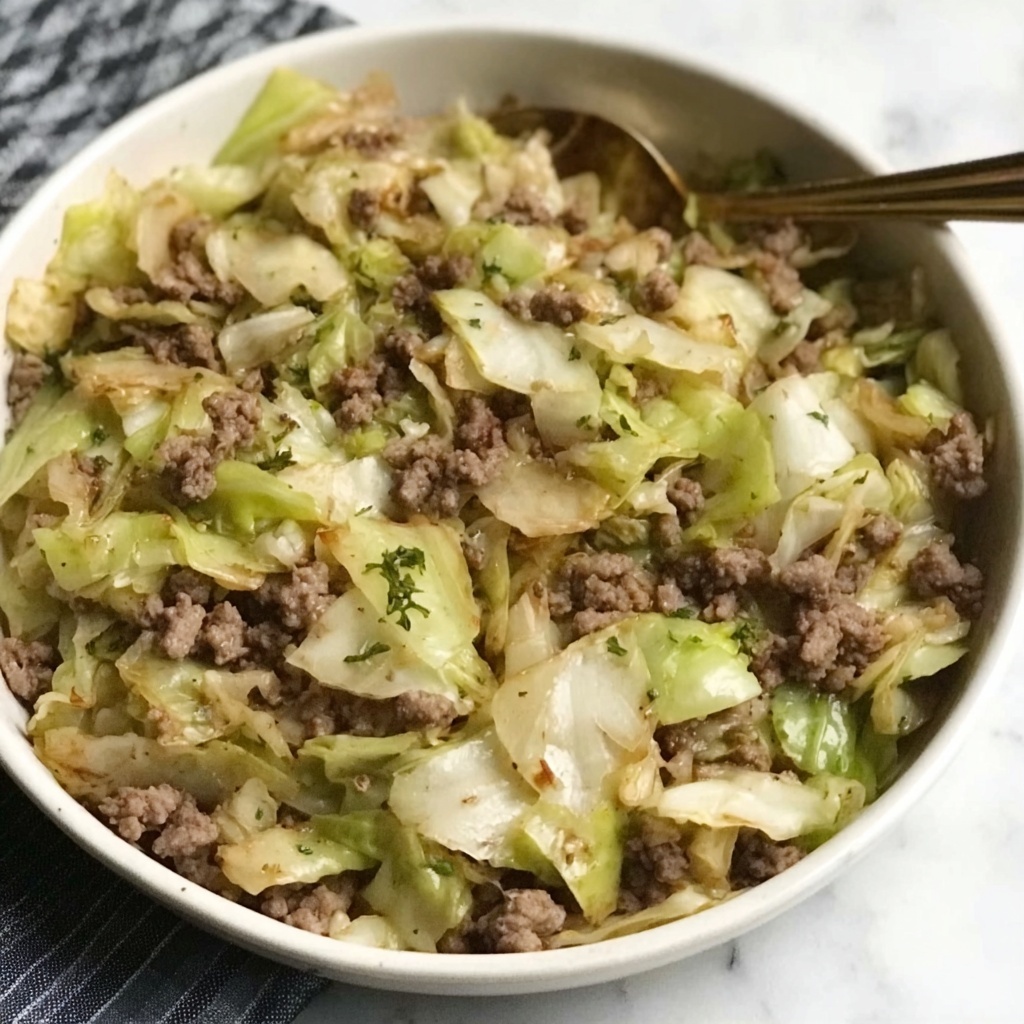 Ground Beef and Cabbage Skillet Recipe - Recipe Image