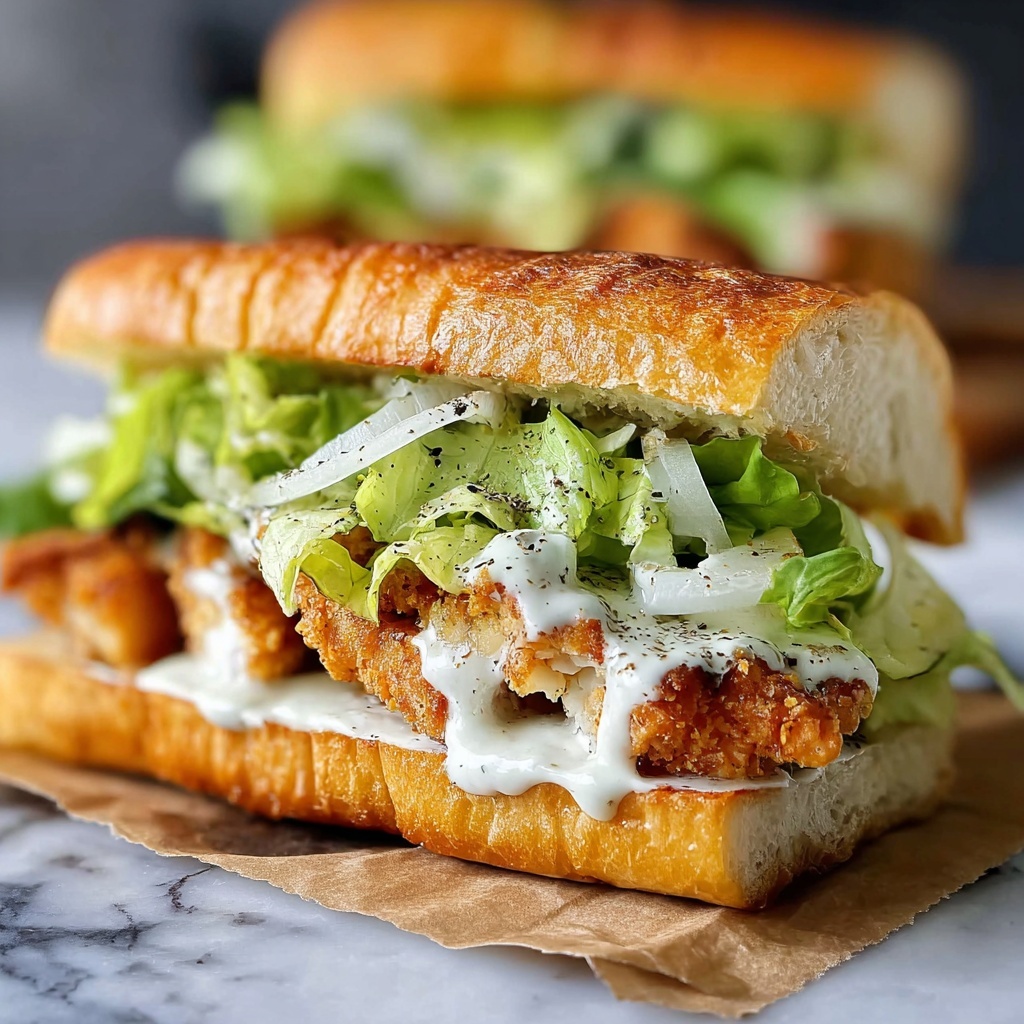 Chicken Caesar Sandwich Recipe - Quick & Easy Lunch Recipe - Recipe Image
