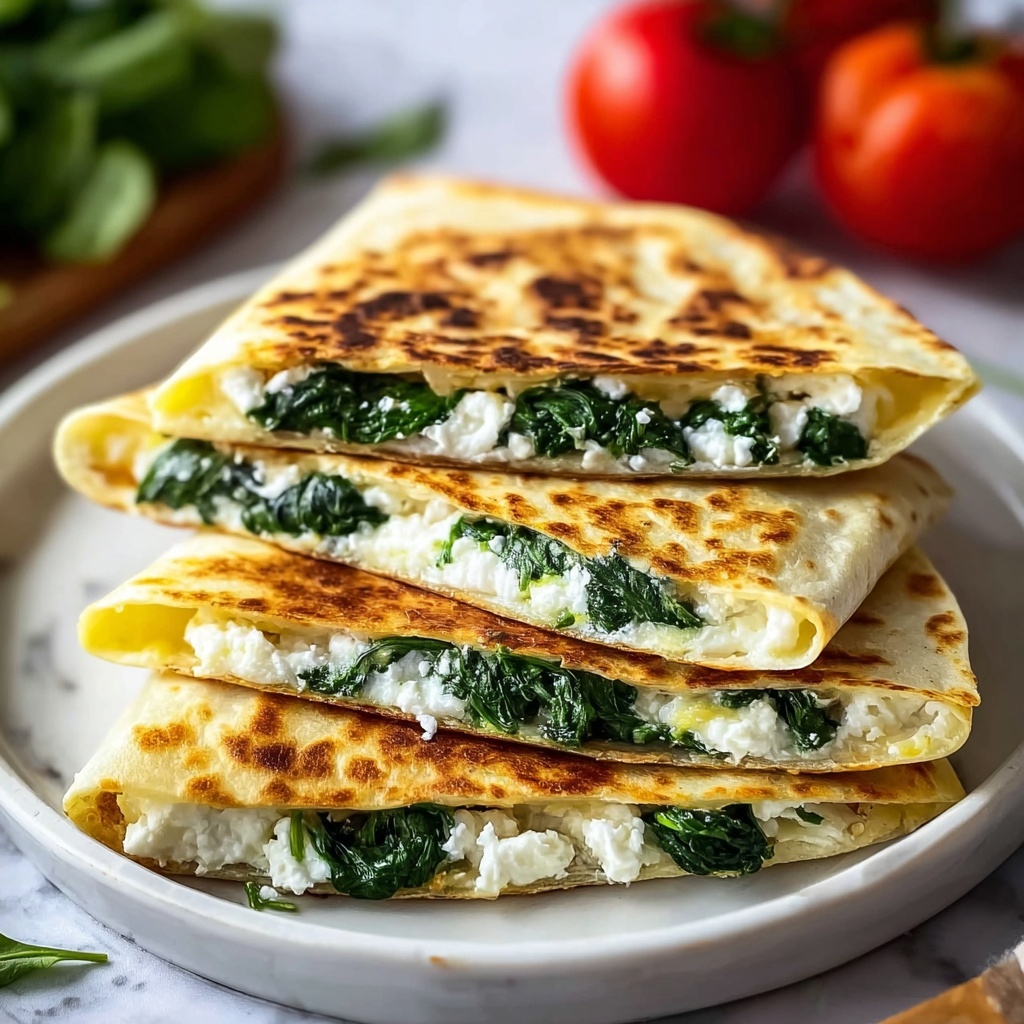 Easy Spinach Feta Quesadillas – Delicious & Healthy Lunch Recipe - Recipe Image