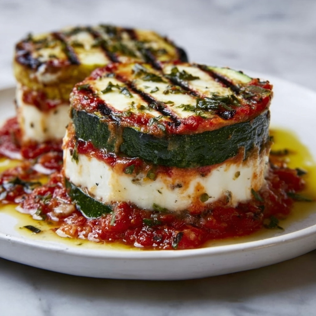 Layered Zucchini Ricotta Melts with Marinara Recipe - Recipe Image
