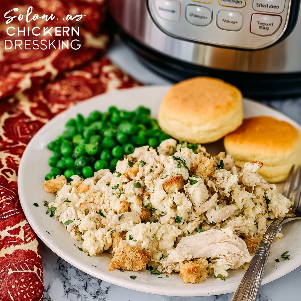 Slow Cooker Chicken & Dressing Recipe - Recipe Image