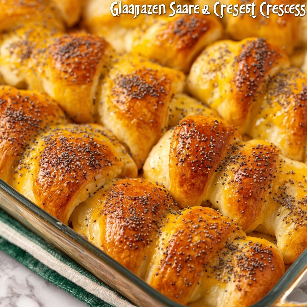 Glazed Sausage & Cream Cheese Crescents Recipe - Recipe Image