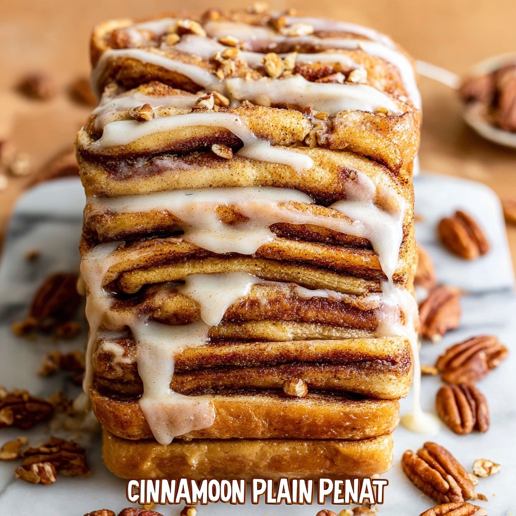 Cinnamon Pull-Apart Puff Pastry Bread with Maple Glaze Recipe - Recipe Image