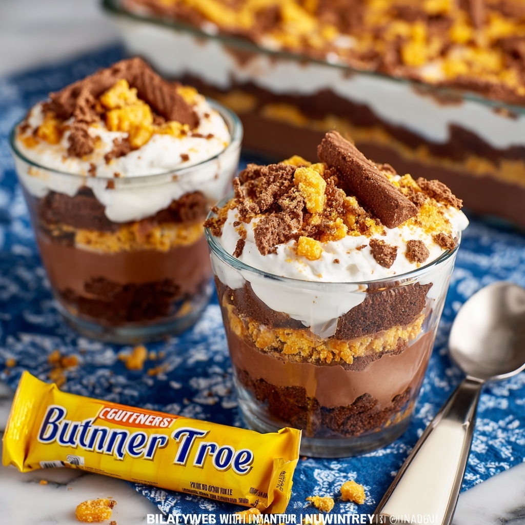 Butterfinger Brownie Trifle Recipe - Recipe Image