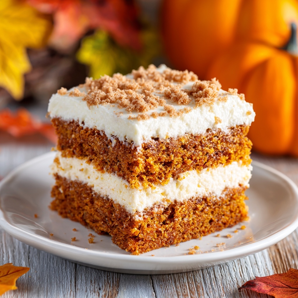 Pumpkin Cake with Cream Cheese Frosting Recipe - Recipe Image