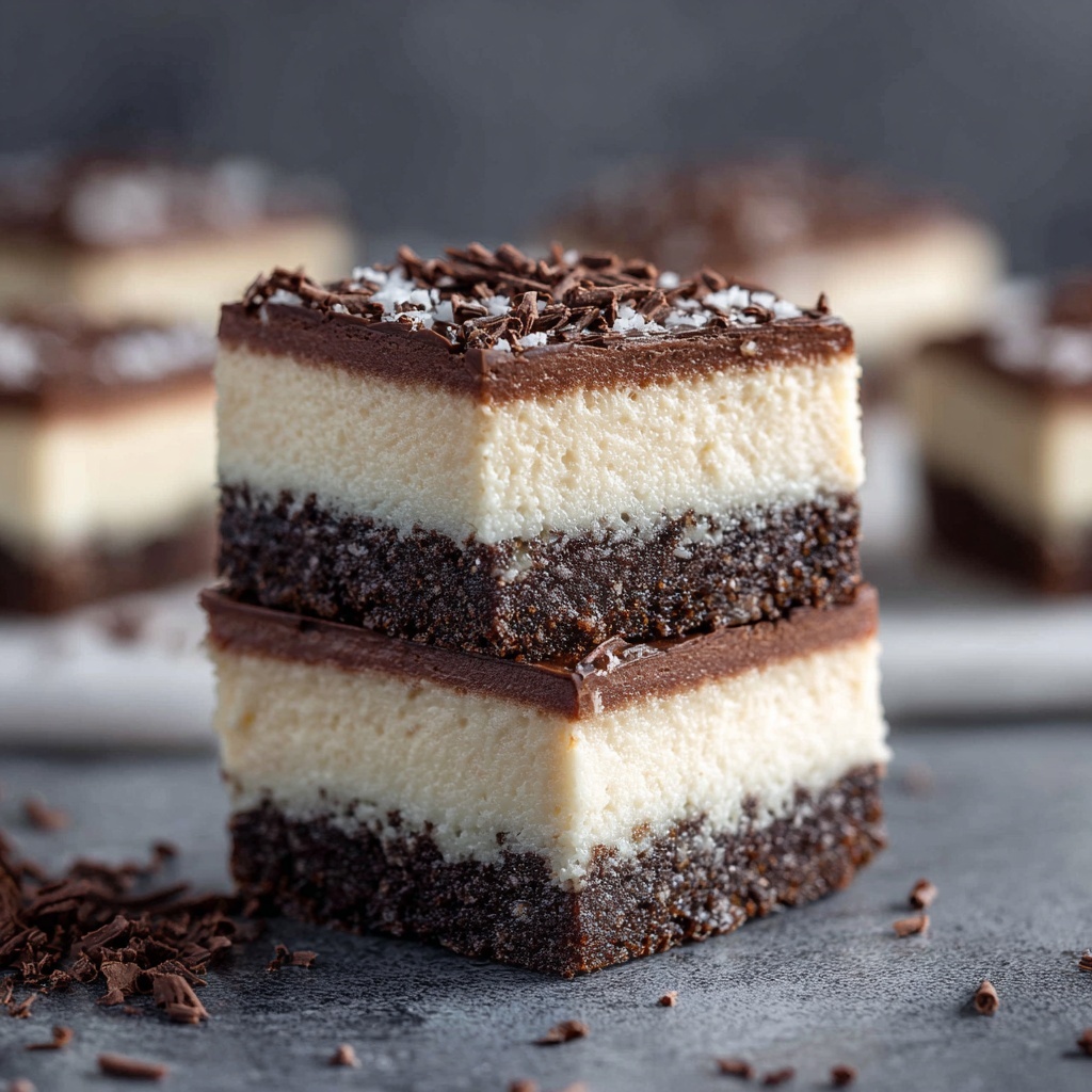 Chocolate Peanut Butter Cheesecake Bars Recipe - Recipe Image