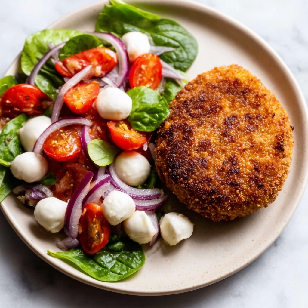 Chicken Milanese with Tomato, Mozzarella, and Basil Salad Recipe - Recipe Image