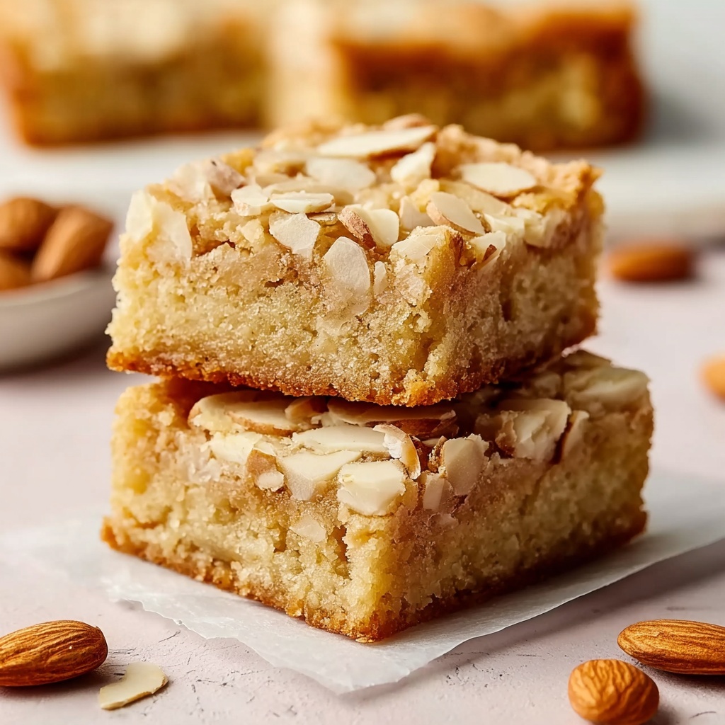 Vegan Almond Croissant Cookie Bars Recipe - Recipe Image
