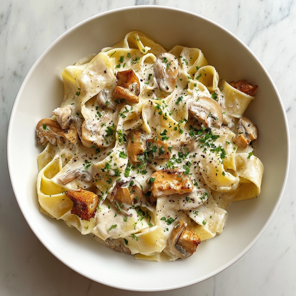 Crockpot Angel Chicken with Creamy Mushroom Sauce Over Angel Hair Pasta Recipe - Recipe Image