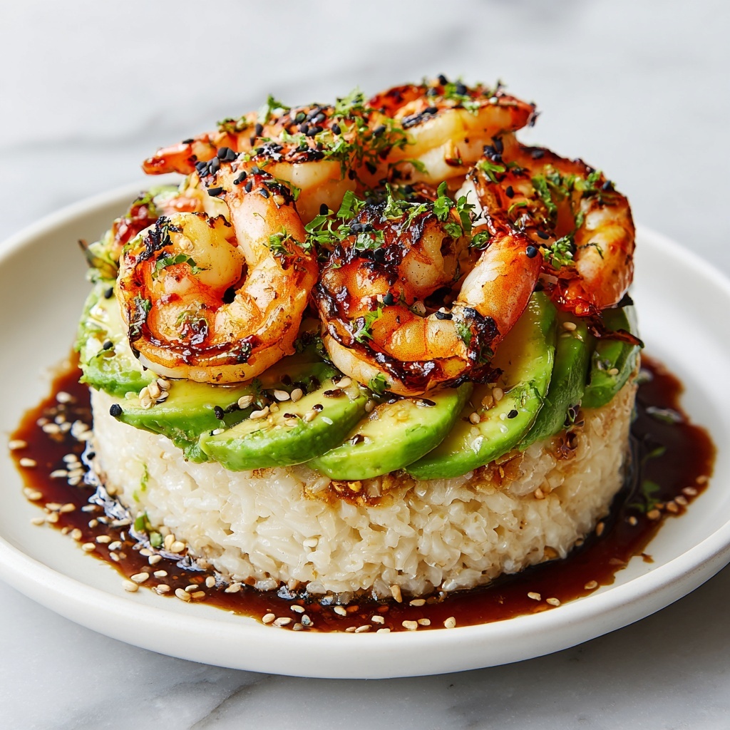 Spicy Shrimp Sushi Stacks Recipe - Recipe Image