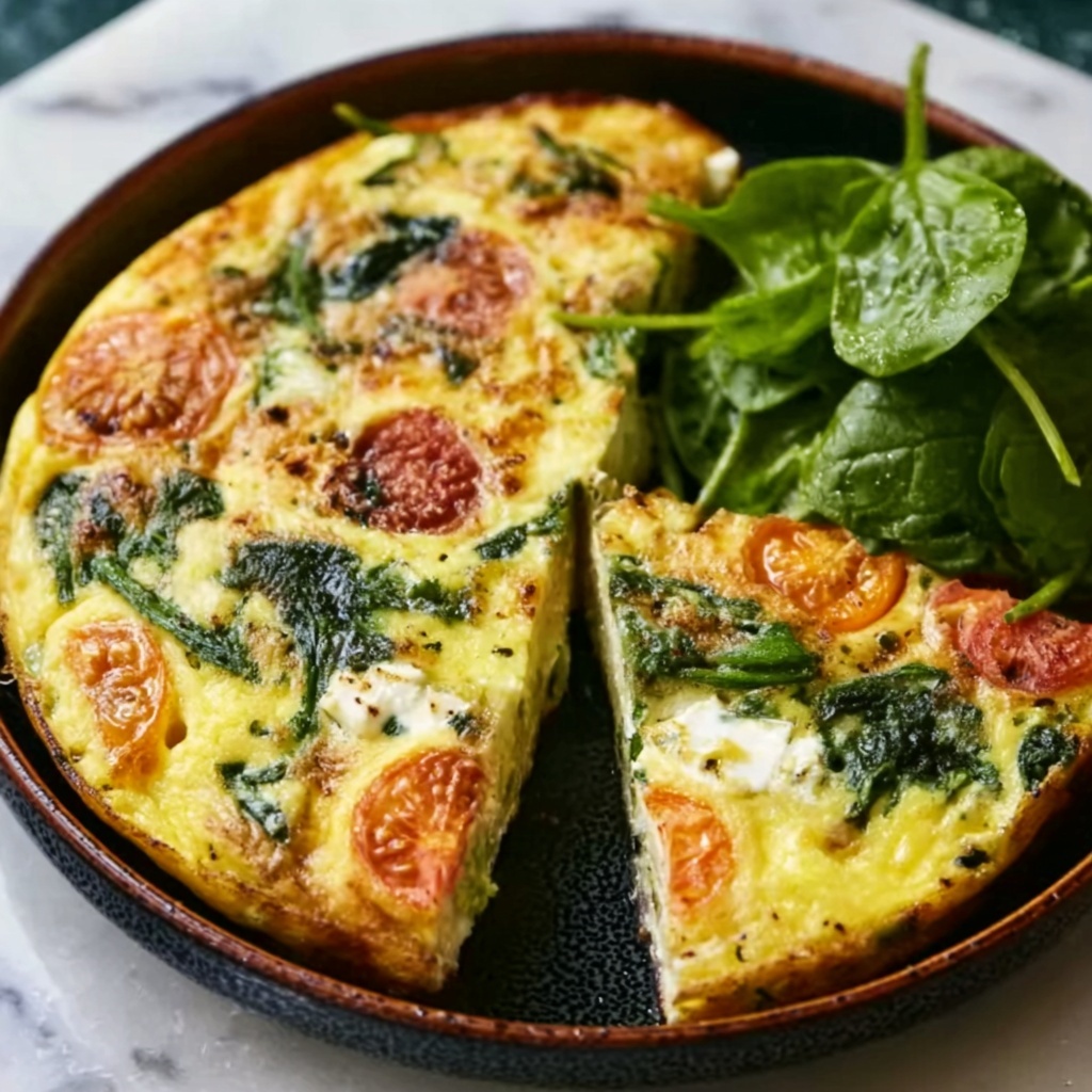 Air Fryer Savory Chicken and Veggie Frittata Recipe - Recipe Image