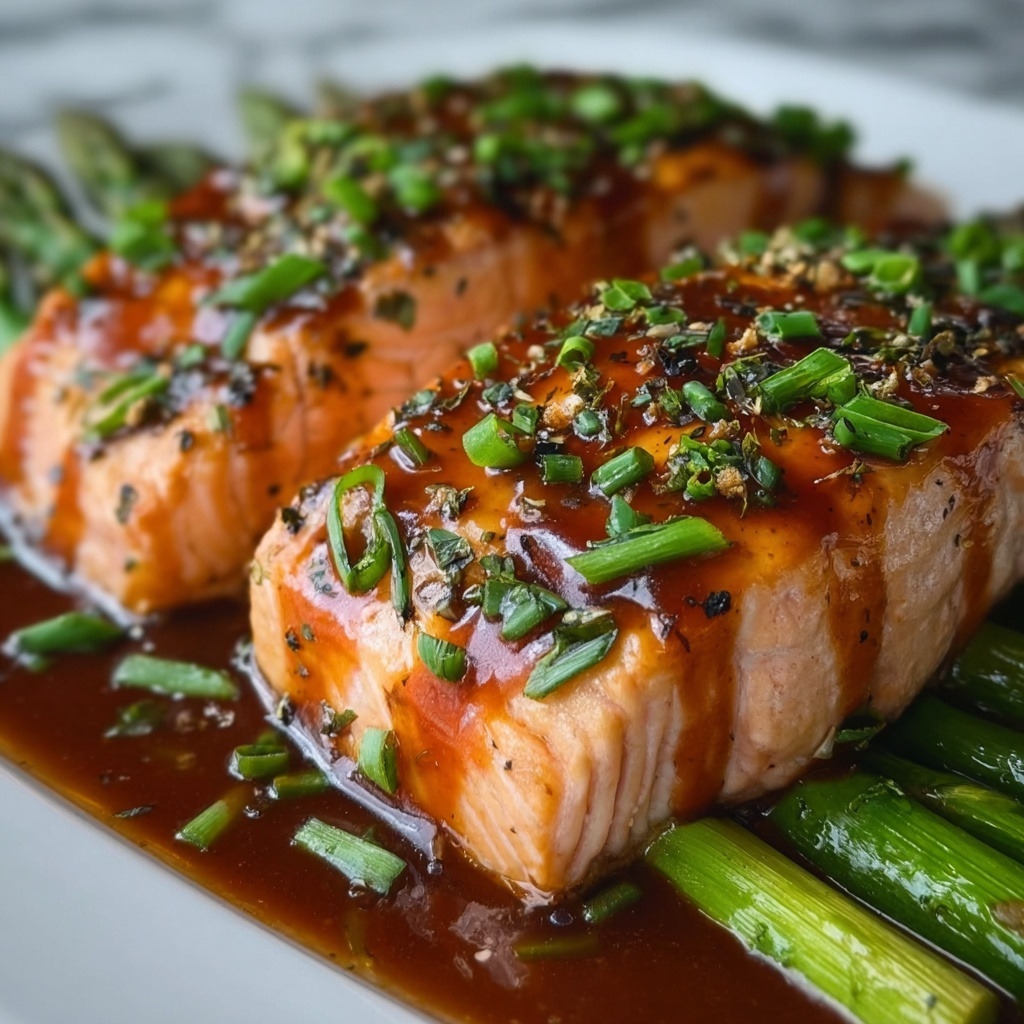 Balsamic Glazed Salmon with Asparagus Recipe - Recipe Image